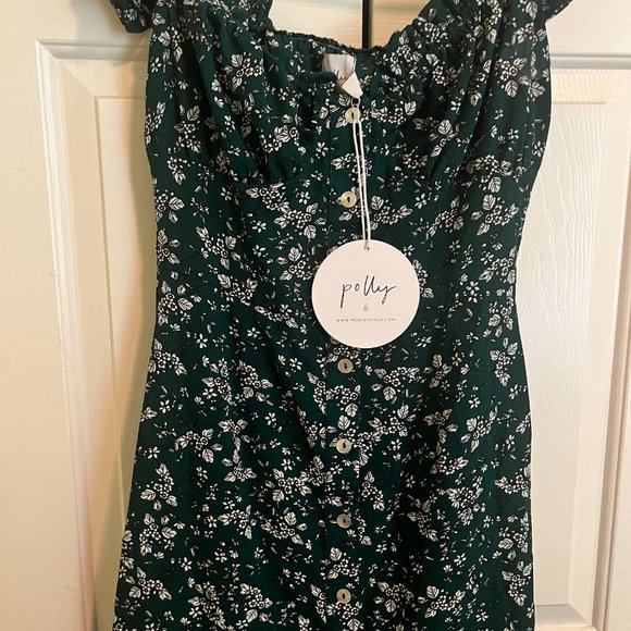 Princess Polly Brightson Green Floral Mini Dress NWT - Picture 3 of 5